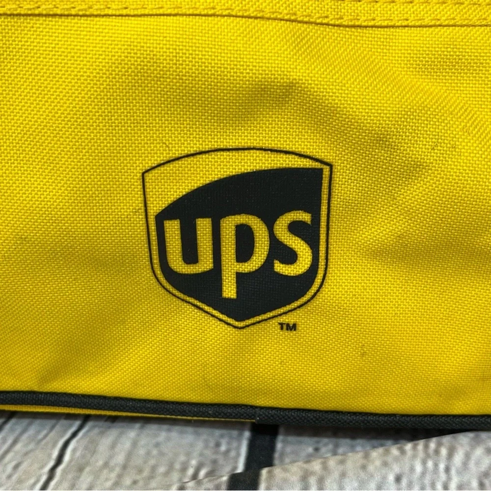 Vintage UPS United Parcel Service Canvas Duffle Bag Logo Heavy Duty Y2K